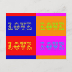 Pop Art Love Briefkaart
