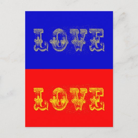 Pop Art Love Briefkaart (Voorkant)