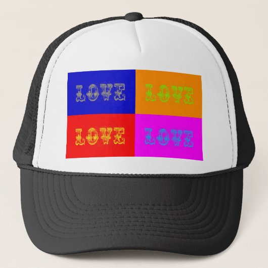 Pop Art Love Trucker Pet (Voorkant)