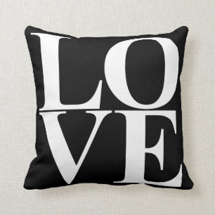 Pop Art Love Typografie Kussen