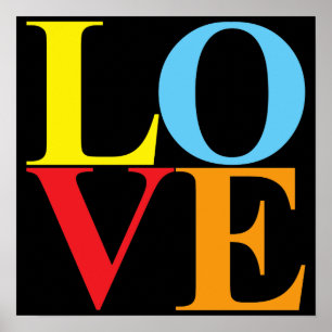 Pop Art LOVE Typografie Poster
