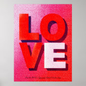 Pop Art LOVE Typography Abstract Valentine design Poster (Voorkant)