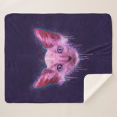 Pop Art Lykoi Cat Sherpa Deken (Voorkant (horizontaal))