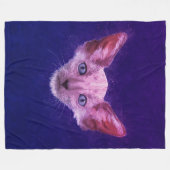 Pop Art Lykoi Werewolf Cat Fleece Deken (Voorkant (Horizontaal))