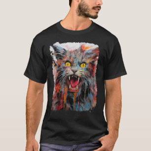 Pop Art Maine Coon Kat Halloween T-shirt