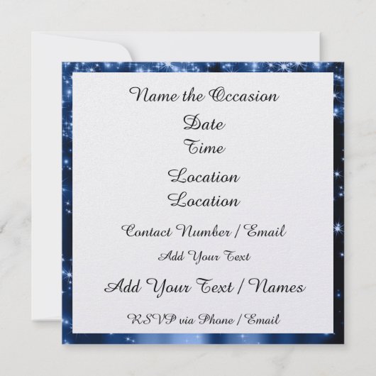 Pop Art Man Formal Celebration Invitation (Dos)