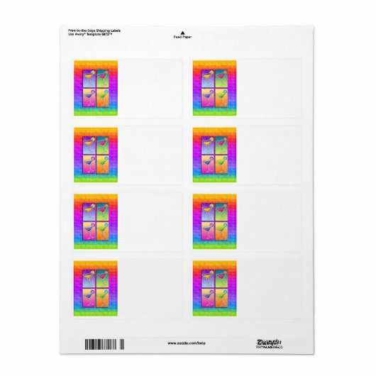 Pop Art MARGARITAS ETIKET (Full Sheet)