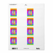 Pop Art MARGARITAS ÉTIQUETTE (Feuille entière)