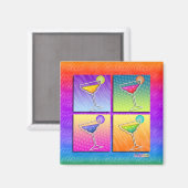 Pop Art MARGARITAS SQ. MAGNET (Recto/Verso)