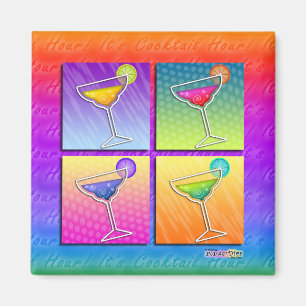 Pop Art MARGARITAS SQ. MAGNET