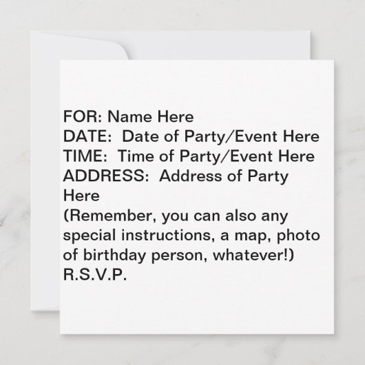 Pop Art MARGARITAS SQ. PARTIJINVITATIE Kaart (Achterkant)