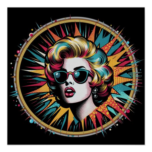 Pop Art Marilyn Glossy Poster Perfect Poster (Voorkant)