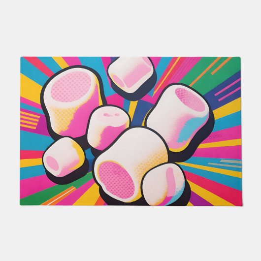 Pop Art Marshmallow Explosie Deurmat (Voorkant)