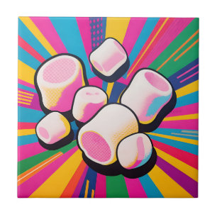 Pop Art Marshmallow Explosie Tegeltje