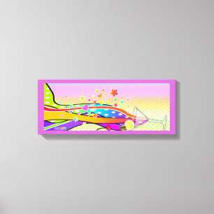 POP ART MARTINI IN ZESTIGER JAREN STIJL CANVAS AFDRUK