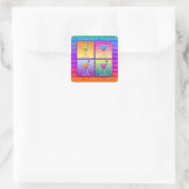 Pop Art MARTINIS AUTOCOLLANT (sq) (Sac)