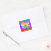 Pop Art MARTINIS AUTOCOLLANT (sq) (Enveloppe)
