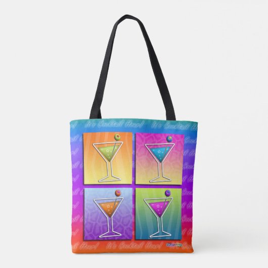 POP ART MARTINIS TOTE BAG (Achterkant)