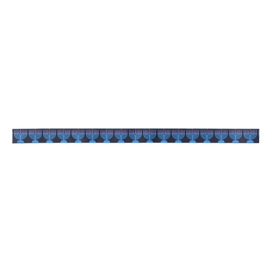 Pop Art Menorah Satin Ribbon Lint (Voorkant)