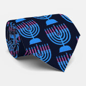 Pop Art Menorah Stropdas (Opgerold)