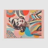 Pop Art Mid Century collage van een mode vrouw Tissuepapier (Voorkant)