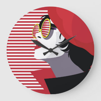 Pop Art Mode Vrouw Vintage Grote Klok