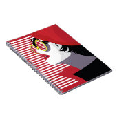 Pop Art Mode Vrouw Vintage Notitieboek (Rechterzijde)
