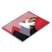 Pop Art Mode Vrouw Vintage Notitieboek (Linkerzijde)