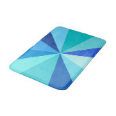 Pop Art Modern 60s Funky Geometric Rays in Blue Badmat (Gekanteld)