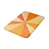 Pop Art Modern 60s Funky Geometric Rays in Oranje Badmat (Gekanteld)