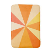 Pop Art Modern 60s Funky Geometric Rays in Oranje Badmat (Voorkant Verticaal)