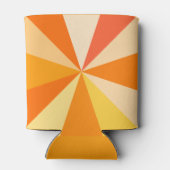 Pop Art Modern 60s Funky Geometric Rays in Oranje Blikjeskoeler (Achterkant)