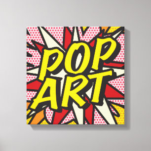 POP ART Moderne Comicbooktypografie Canvas Afdruk