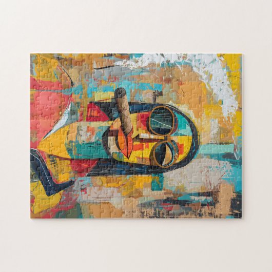 Pop Art Mona Lisa Fumer un puzzle de cigar (Horizontal)