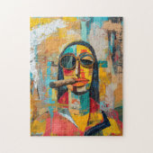 Pop Art Mona Lisa Fumer un puzzle de cigar (Vertical)