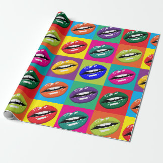 Pop-art mond cadeaupapier