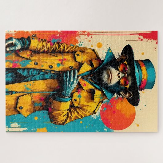 Pop Art Monkey Legpuzzel (Horizontaal)