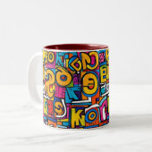 Pop art motif géométrique abstrait 28 - Mug (Devant gauche)