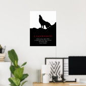 Pop Art Motivational Leadership Loup Poster (Bureau à domicile)