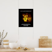 Pop Art Motivational Leadership Poster du lion (Cuisine)