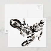 Pop Art Motocross Motorcyle Sport Briefkaart (Voorkant / Achterkant)