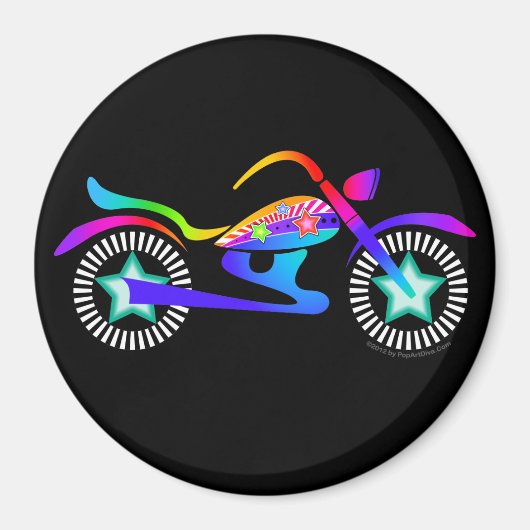 Pop Art MOTORCYCLE Magnet (Devant)