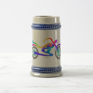 Pop Art MOTORCYCLUS BEER STEIN Mok