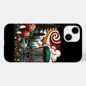 Pop Art Mushrooms en Disc Golf Course Ai Art Case-Mate iPhone Case (Achterkant (horizontaal))