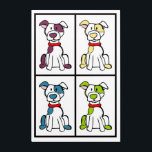 Pop Art Mutt / Bully Breed<br><div class="desc">Dessin de chien mignon et coloré que j'ai transformé en cette impression. Mutt / Bully Breed</div>