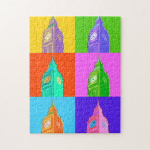 Pop Art Neon Big Ben Legpuzzel