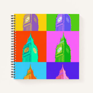 Pop Art Neon Big Ben Notitieboek