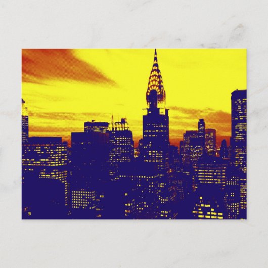Pop Art New York Briefkaart (Voorkant)