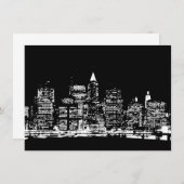 Pop Art New York City Uitnodiging (Voorkant / Achterkant)