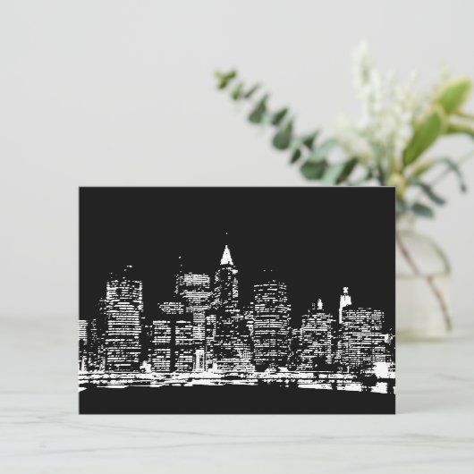 Pop Art New York City Uitnodiging (Staand voorkant)